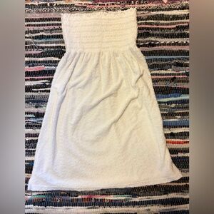 Juicy Couture Strapless Terry Cloth Mini Dress in White NWT